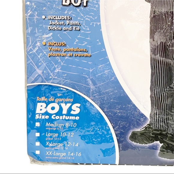 Spirit Halloween Gangster Boy Dress Up Costume Size Medium - Picture 2 of 3